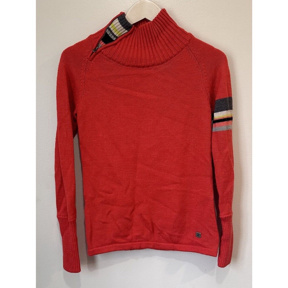 Smartwool Mock neck Knit Long Sleeve Red Wool Sweater Women’s Size Small